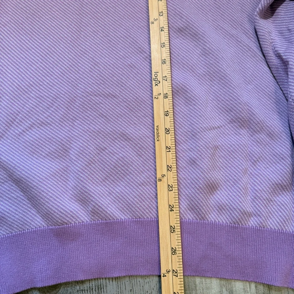 Vineyard Vines mens LARGE lavender purple half zip pullover sweater preppy knit